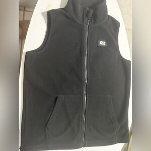 Kids Black Fleece Vest
